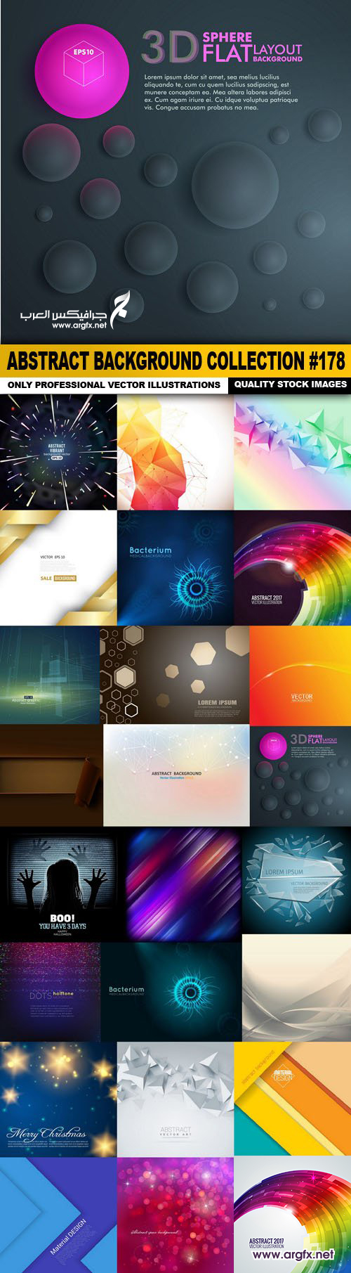  Abstract Background Collection #178 - 27 Vector