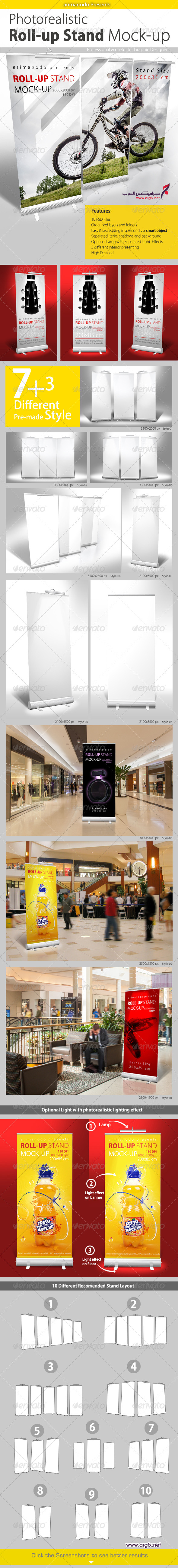 GraphicRiver - Roll up Banner Stand Mock up - 7596115