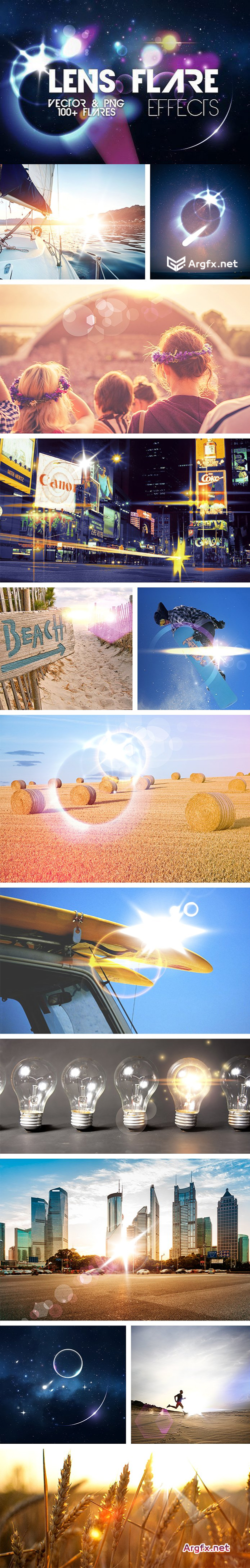 100 Lens Flare Effects