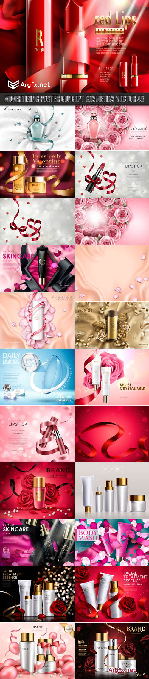 Advertising Poster Concept Cosmetics vector 48