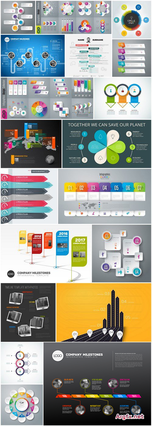  Infographics Design Elements #278 - 20 Vector