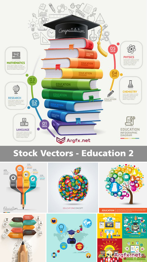Stock Vectors - Education 2, 25xEPS