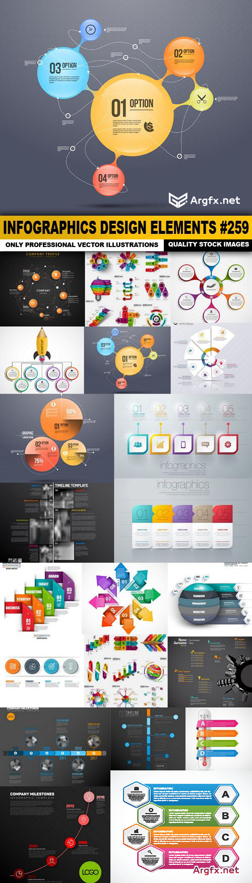 Infographics Design Elements #259 - 21 Vector