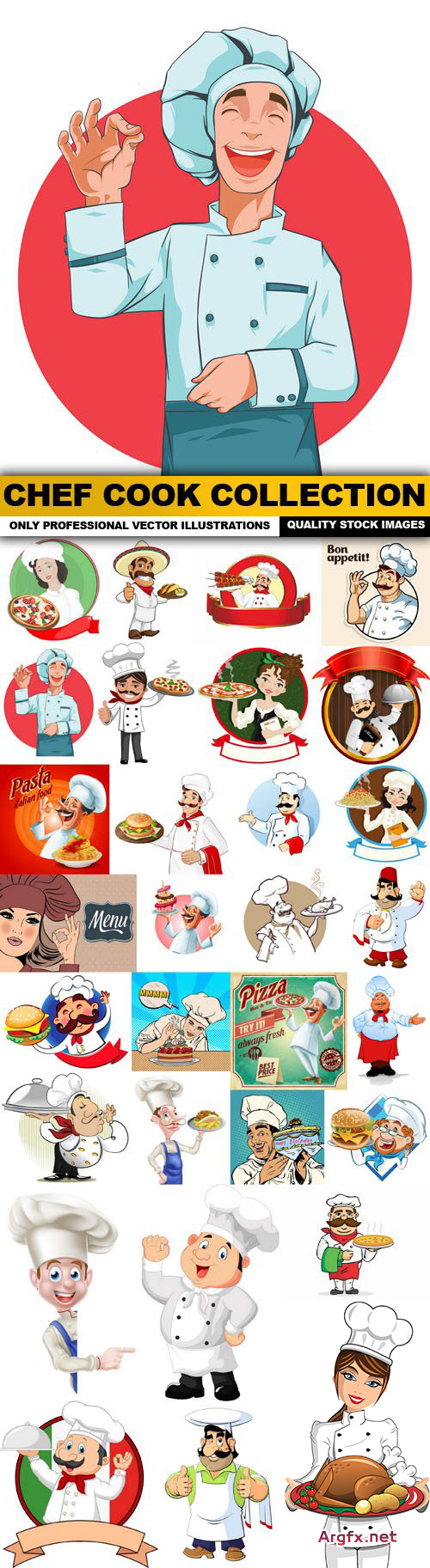 Chef Cook Collection - 30 Vector