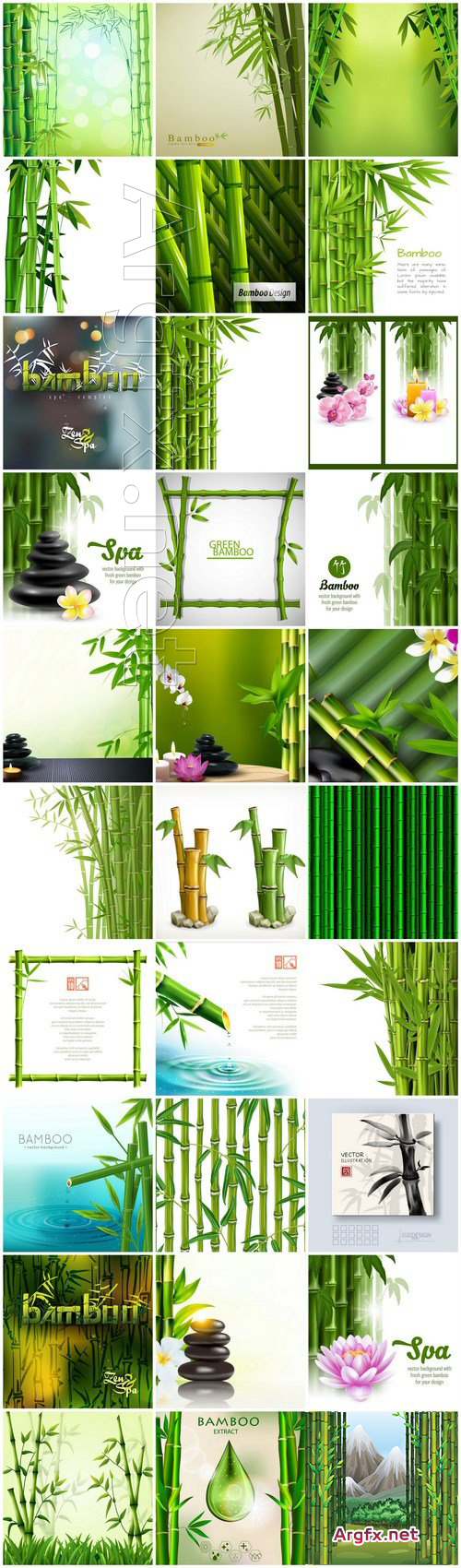 Bamboo Background - 30 Vector