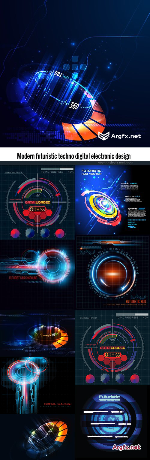  Modern futuristic techno digital electronic design