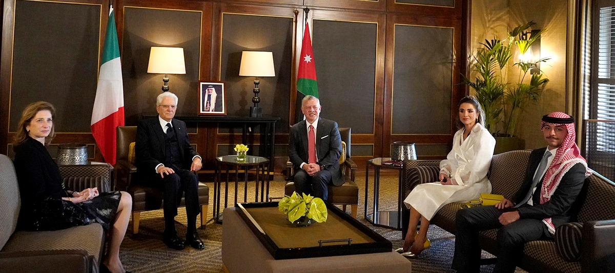 العاهل الأردني والرئيس الايطالي