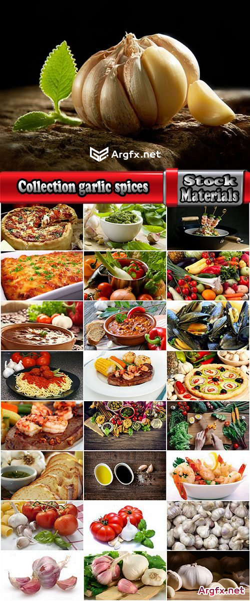  Collection garlic smell seasoning spices grain root vegetables dishes with garlic spicy food 25 HQ Jpeg