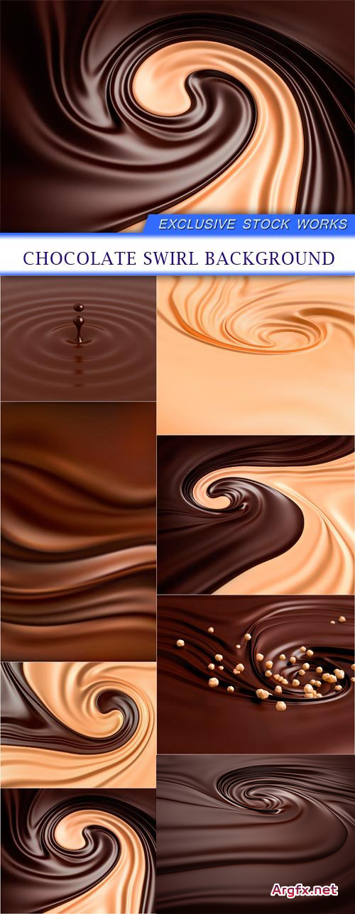 Chocolate Swirl Backgrounds 8xJPG