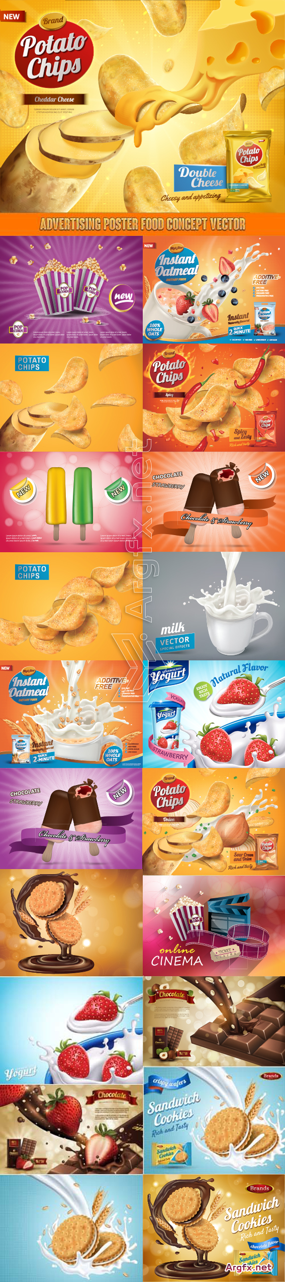 Advertising Poster Food Concept vector